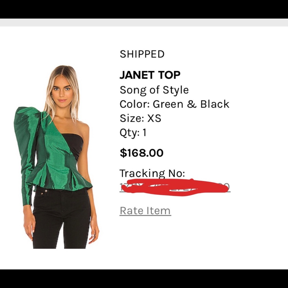 Revolve emerald green top